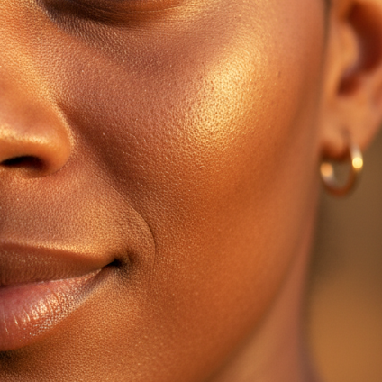 Close-up of a woman with a blurred background