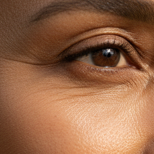 fine lines 50 year old skin, medium dark skintone