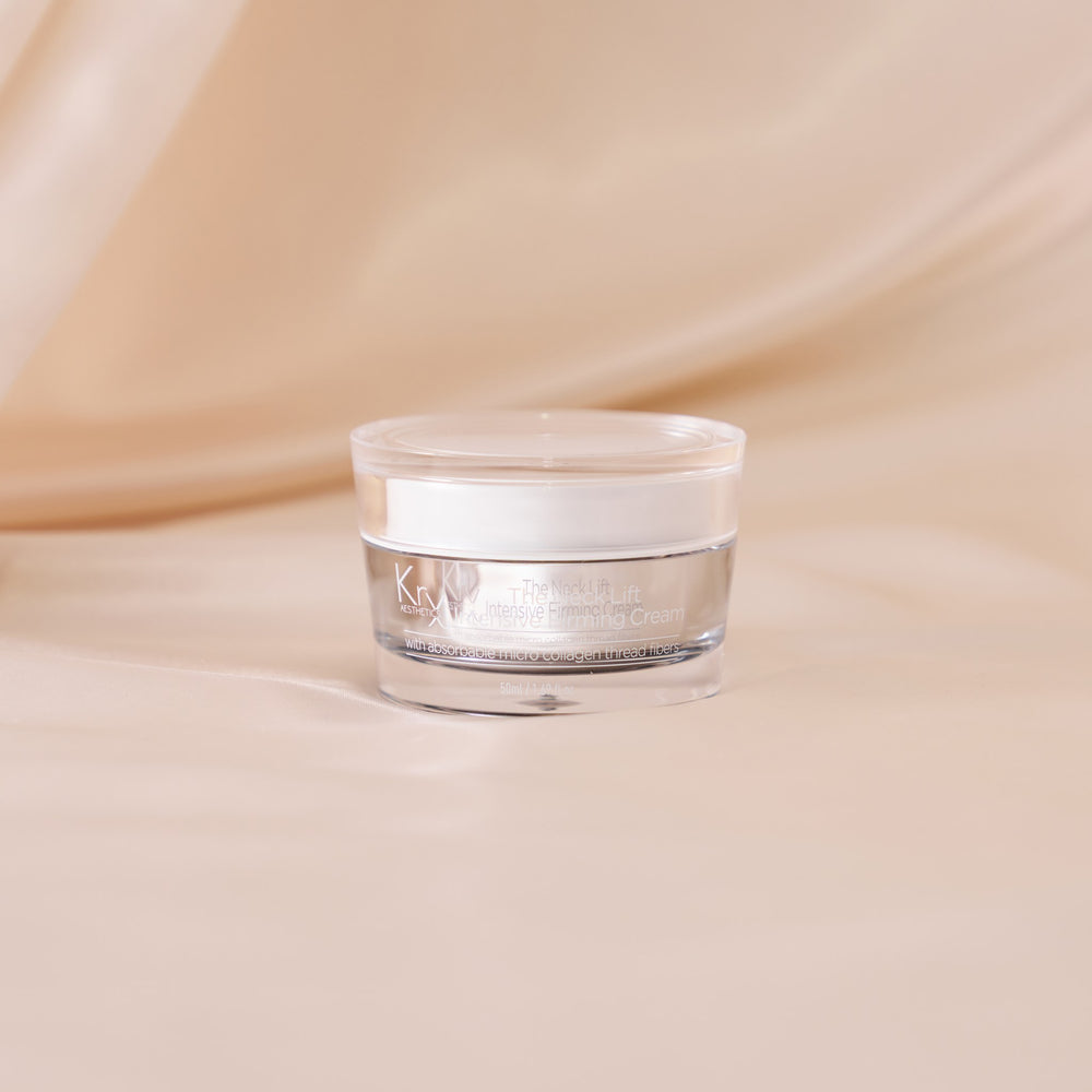 KrX Neck Lift Intensive Firming Cream jar, front