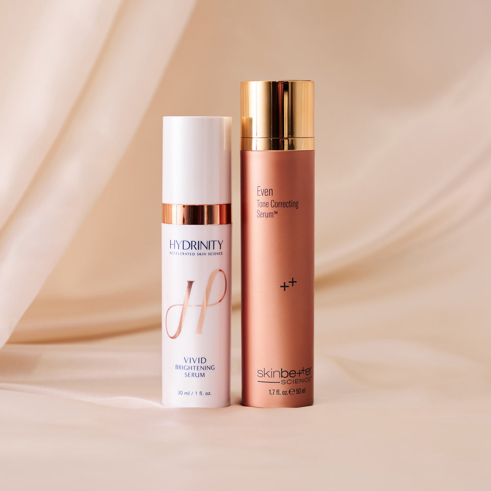 Pigment Duo: Hydrinity Vivid Brightening Serum and SkinBetter Science Even Tone Correcting Serum