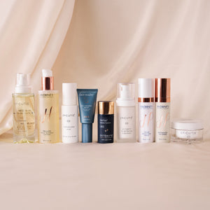 Pregnancy-safe aging and pigment bundle: Epicutis Oil Cleanser, Hydrinity Prelude Cleanser, Epicutis Hydrobiome Mist, Face Reality L-Mandelic Serum, SkinBetter Science InterFuse Lines, Epicutis Arctigenin Treatment, Hydrinity Vivid Brightening and Restorative HA Serums, Epicutis Hyvia Creme