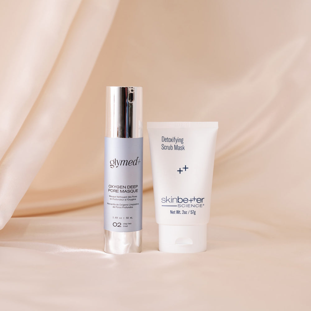Purify Duo: GlyMed Plus Oxygen Deep Pore Masque and SkinBetter Science Detoxifying Scrub Mask
