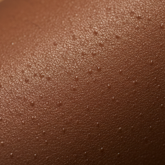 visible pores on darker skin